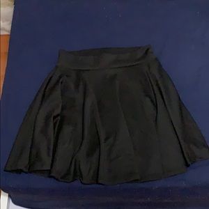 black mini skirt